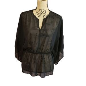 Tory Burch Flowy Sheer Top